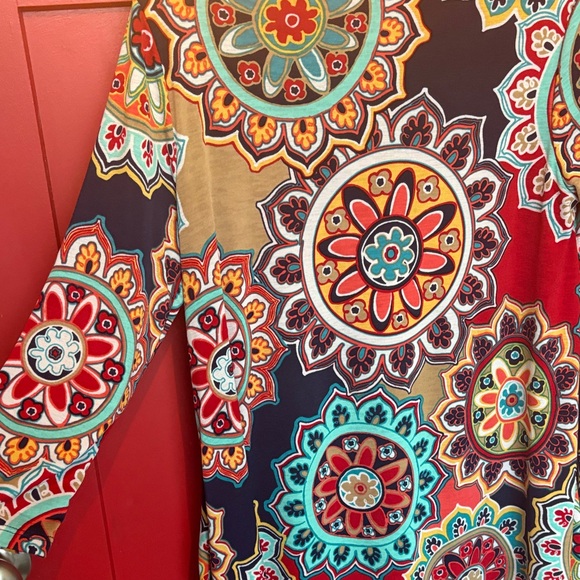 Twenty Ten Multicolor Bohemian Patterned Dress‎ Size Large - Picture 4 of 4